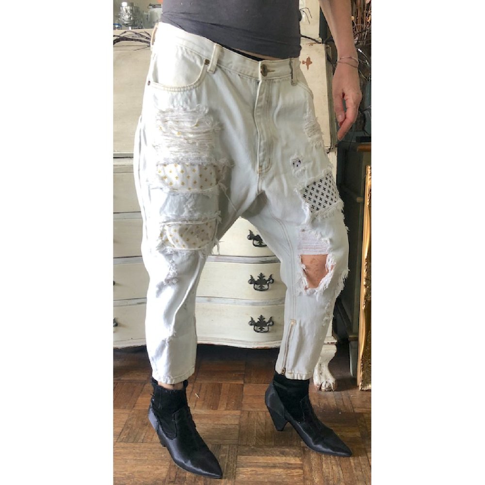 One Teaspoon Kingpin Denim Designer Embellished Size 28 Gently Used Jeans